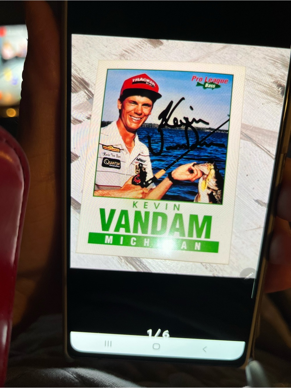 Kevin VanDam Pro League Bass Card with Signature - Green Accents